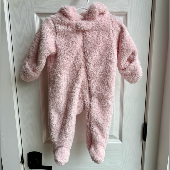 Carter's Other - Carter’s Hooded Fleece Baby Bunting Pramsuit Bear Ears, 6 mo.